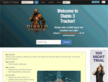 Tablet Screenshot of diablo3tracker.com